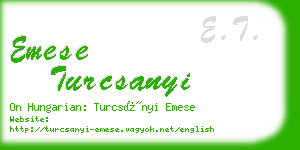 emese turcsanyi business card